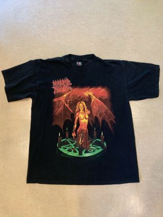 Vintage 1996 Morbid Angel Tour Shirt Xl Venom Cradle Death Metal Slayer Bolt