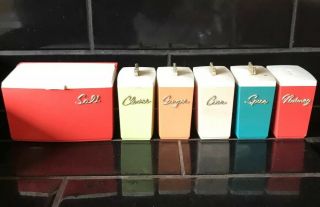 Set Of 6 X Capri Mini Vintage Retro Canisters Kitchen Display