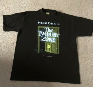 Vintage " Resident Of The Twilight Zone " Black T Shirt Adult X Large