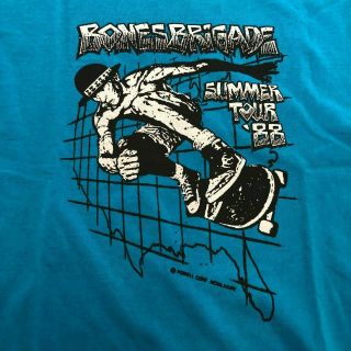 VINTAGE 80 ' s BONES BRIGADE 1988 Tour Shirt POWELL PERALTA ZORLAC 3