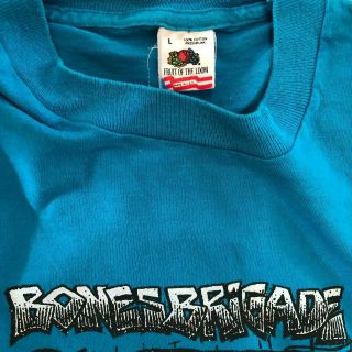 VINTAGE 80 ' s BONES BRIGADE 1988 Tour Shirt POWELL PERALTA ZORLAC 4