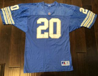 Vintage Barry Sanders Detroit Lions Russell Athletic Stitched Jersey Men’s 48