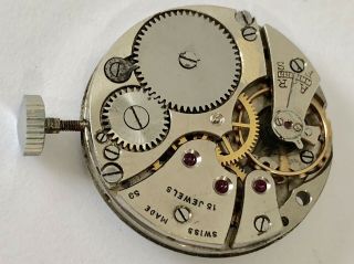 RARE VINTAGE VERTEX CAL 59 DIRTY DOZEN WWW MILITARY WORLD WAR II WATCH MOVEMENT 7