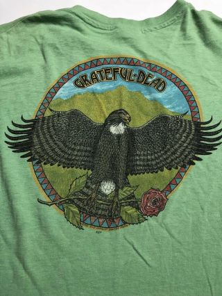 Grateful Dead Shirt T Shirt Vintage 1984 Mountain Hawk Eagle Eye Lundquist Gdp L