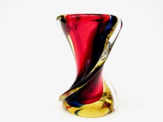 Signed Rare Luigi Onesto Murano Italian Art Glass Twist Goddess Vase Sculpture