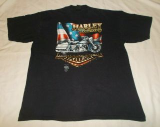 Vintage Harley Davidson 1985 3d Emblem Harley Country T - Shirt Size X Large