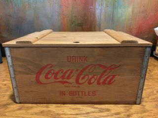 Vintage Gideon - Anderson Coca Cola Wooden Dot Box With Lid,  18”x12”x9”fine.