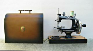 Vintage Singer Antique Mini Sewing Machine Childs Model 20 W/ Case Turkey