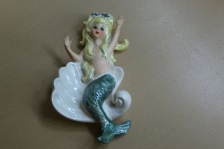 Vintage Ceramic Mermaid Wall Hanging - Japan