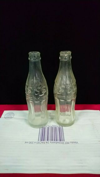 Vintage Coca Cola Saudi Arabia 2 Bottles 2 Caps