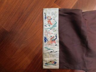 Antique Chinese Qing Dynasty Hand Embroidered Silk Clothes Robe 10