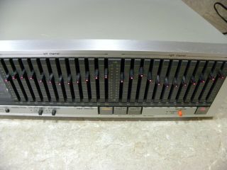 Vintage Technics Stereo Graphic Equalizer Spectrum Analyzer SH - 8055 Silver 4