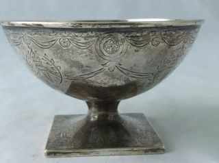 Antique American Sterling Silver Compote Bowl Barbour Silver Co 4 1/2 " D 130 G