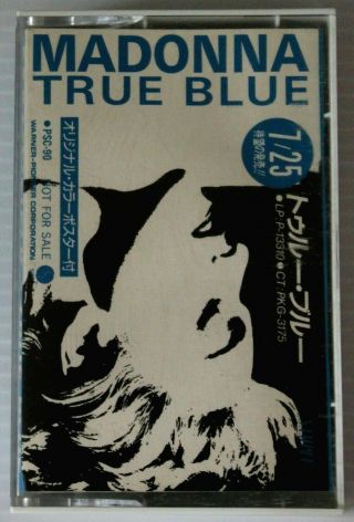 Madonna - True Blue 1986 Japanese Promo Sample Cassette - Japan - Rare - Psc - 90