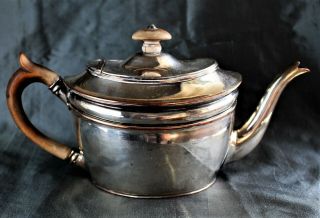 George Iii Old Sheffield Cold Fusion Silver Plate Neoclassical Teapot C.  1800