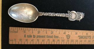 Vintage Joshua Tree Tonopah Nevada Sterling Silver Souvenir Spoon Mules