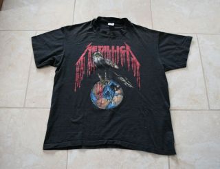 Vintage 1994 Metallica Us Summer Tour Shirt Tee Size Xl Pushead Rare 90s