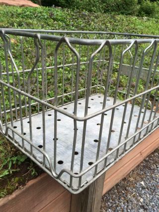 Rare Vintage Harvey Dairy Galvanized Steel Milk Crate Brentwood Md,  Pg County