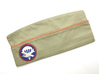 Wwii Us Army Signal Corps Paraglider Airborne Patch Khaki Overseas Garrison Cap