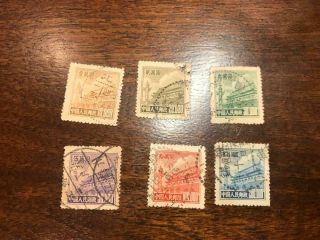 Rare Prc China Stamp R5 Complete Set Of 6 Cancel