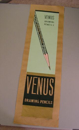 Venus Drawing Pencils Poster Vintage Advertising | Silkscreen Signed Numbered