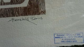 Louis Vuitton Vintage Design Poster signed Fairchild Paris Limited Edition of 25 2