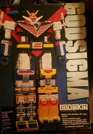 Vintage Bandai Godsigma Godaikin Robot Figure 1982 Rare Made In Japan