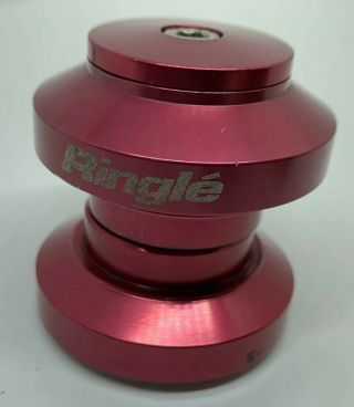 Ringle Headset Threadless 1 - 1/8” Red Anodized Vintage Mtb Bearing