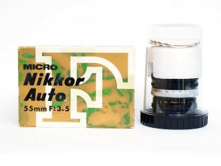 [Super Rare] Nippon Kogaku Micro - NIKKOR 5.  5cm 55mm f/3.  5 Lens Nikon F Mount 9