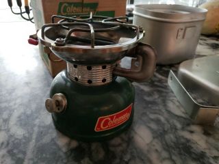 Vintage Coleman Sportster Camp Stove Model 502 - 700 Green / 3 Of 65 Near