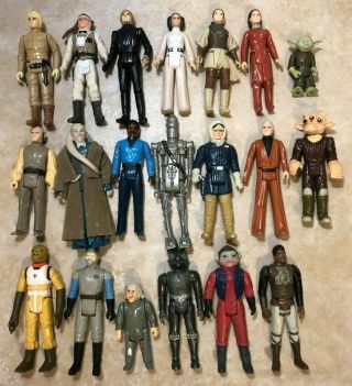 20 Vintage Star Wars Kenner Figs Luke Skywalker Yoda Princess Leia Lando Obi Wan