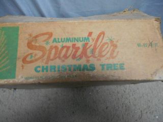 Vintage Sparkler silver aluminum 4 ½ feet Christmas tree 3