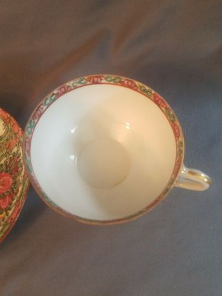 Antique Chinese Rose Medallion Canton Tea Cup & Saucer 5 3