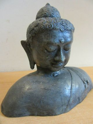 Vintage / Antique Buddha Bronze Casted Bust Statue