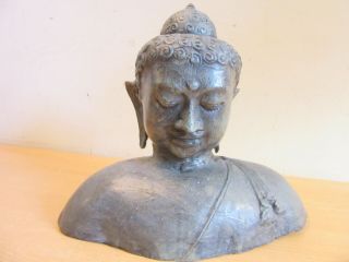 Vintage / Antique Buddha Bronze casted Bust statue 2
