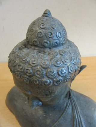 Vintage / Antique Buddha Bronze casted Bust statue 6