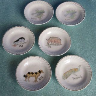 Rare Unmarked RS Prussia China - Animal Transfers - 21 Piece Toy Child Tea Set 7