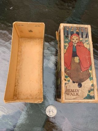 Antique Little Red Riding Hood Walking Doll Box (only)