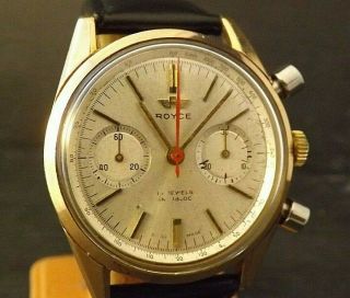 Rolls Royce (ROYCE) Chronograph vintage gents watch,  Landeron 248 5