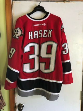 Dominik Hasek Vintage Buffalo Sabres Koho Hockey Jersey 7