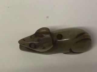 A Vintage Chinese carved Netsuke Jade/Stone ‘Rat - 2