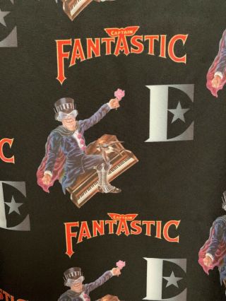 1975 Elton John “Captain Fantastic” Printed Button Down Shirt Medium Vintage 5