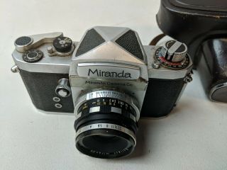 Miranda D 35mm SLR Vintage Film Camera w/ Soligor f=5cm 1:2.  8 Lens 4