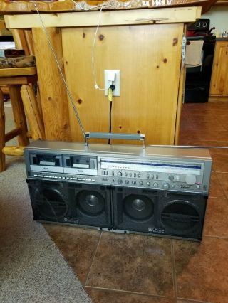 Vintage 80s Sharp Gf - 777z Boom Box Ghetto Blaster Stereo Radio