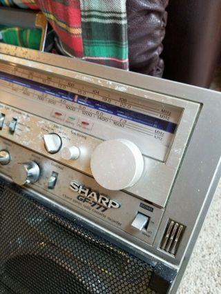 Vintage 80s Sharp GF - 777Z Boom Box Ghetto Blaster Stereo Radio 2