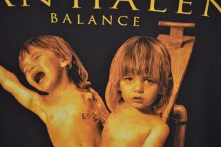 Van Halen 1995 Balance Vintage Black Rock Shirt size XL European Maiden Metallic 4