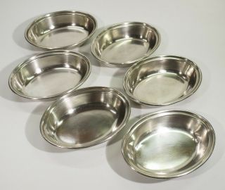 Set Of 6 Antique Walker & Hall Silver Plated Oval Shaped 5 " Serving Dishes C1900