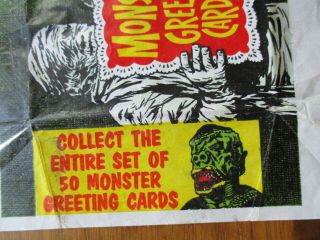 1960s Vintage Topps Monster Greeting Cards Wrapper Universal Famous Non sports 3