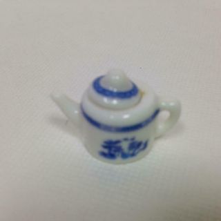 Vintage,  Blue Willow 2pc Doll House - Miniature Porcelain Teapot