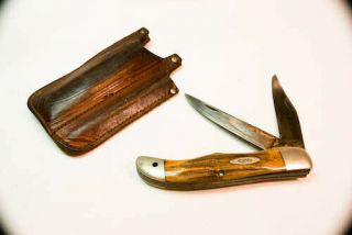 Vintage Estate Usa Case Xx Large Pocket Knife & Sheath